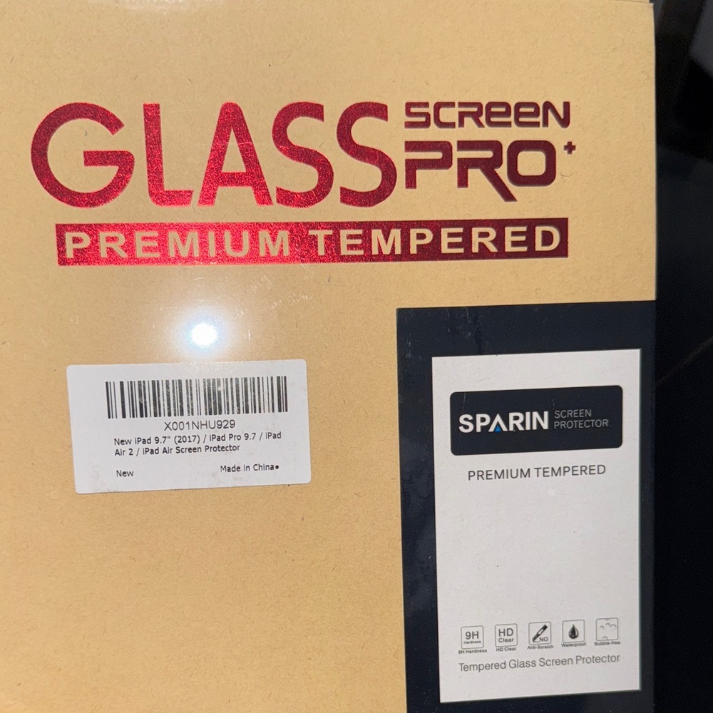 SPARIN Premium Tempered Glass Screen Protector iPad 9.7” / iPad Pro 9.7”